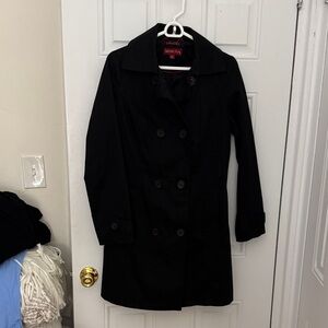 NIRVANA Elegant Black Trench Coat